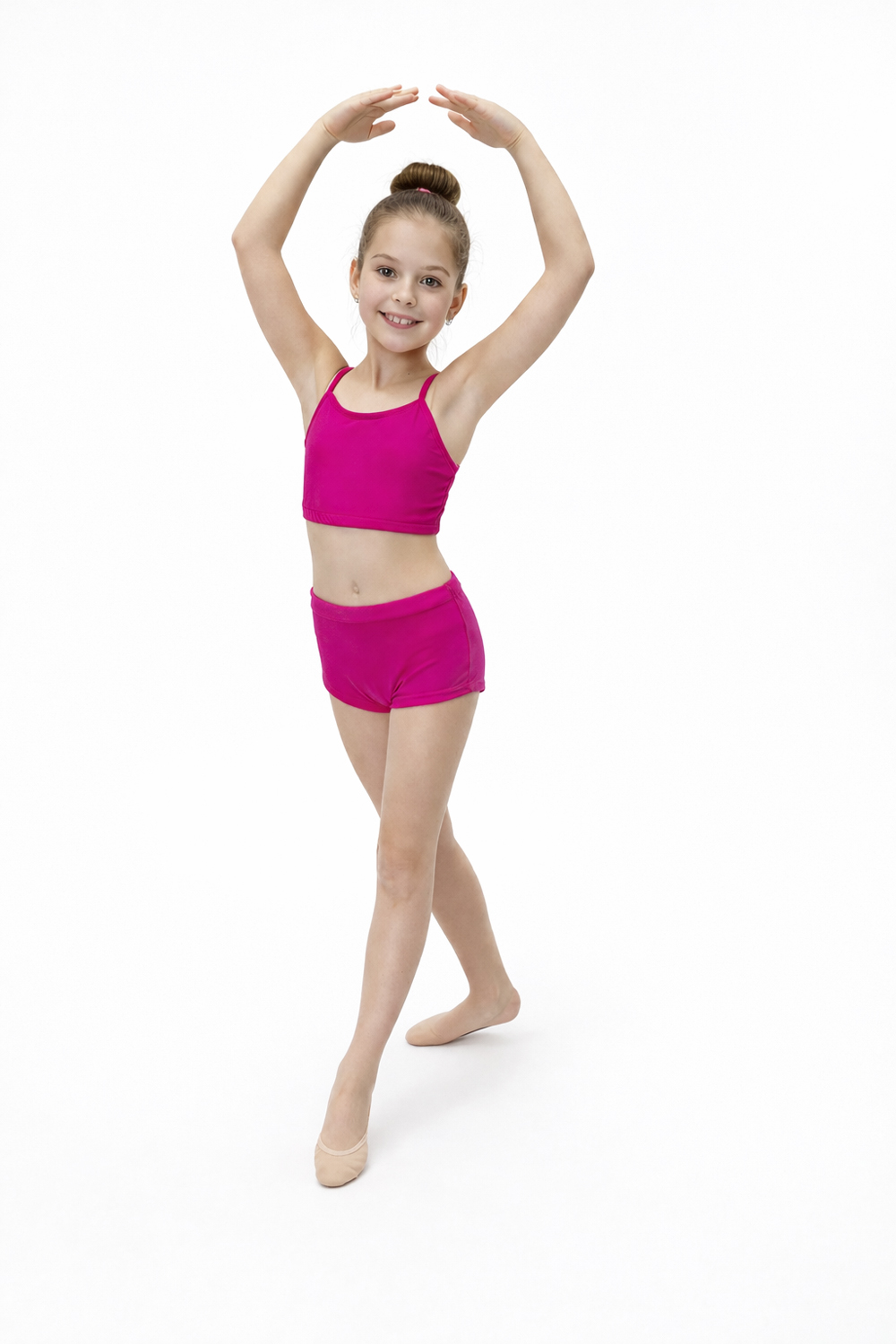 TOP SPALLINE SOTTILI FUCSIA BAMBINA